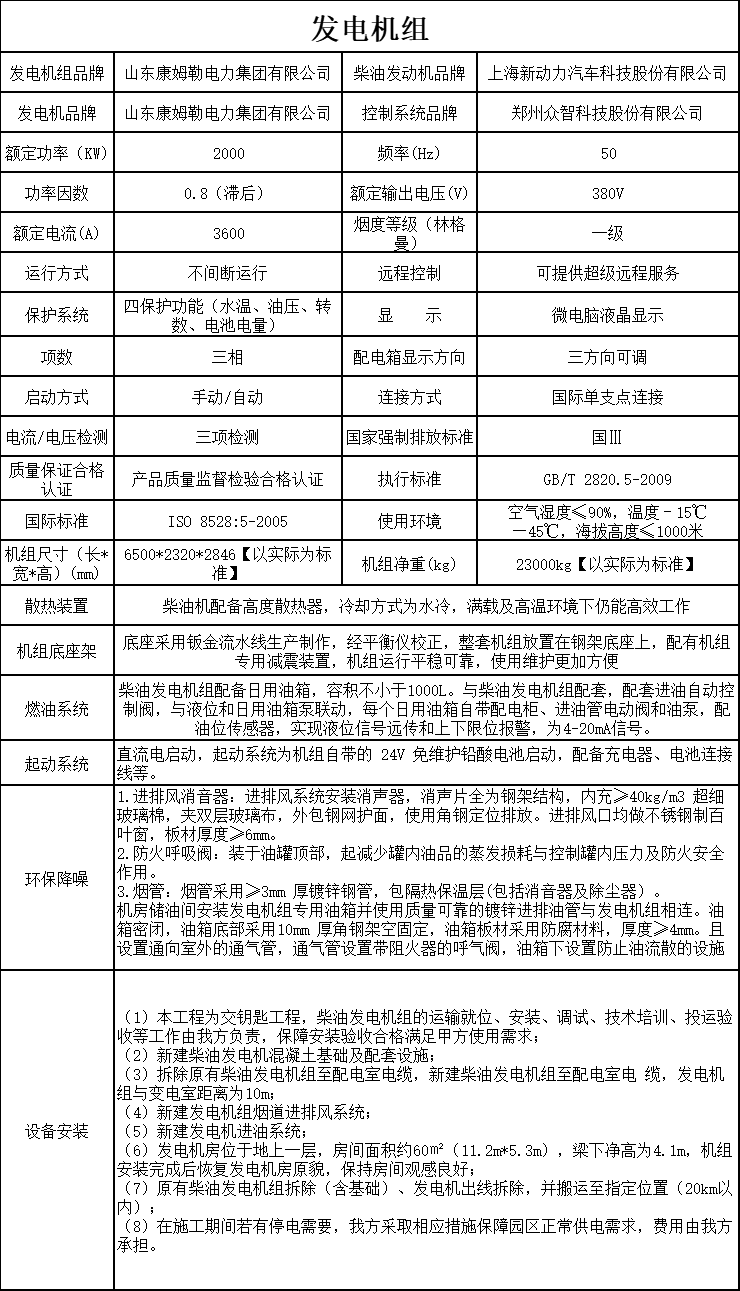 發電機組